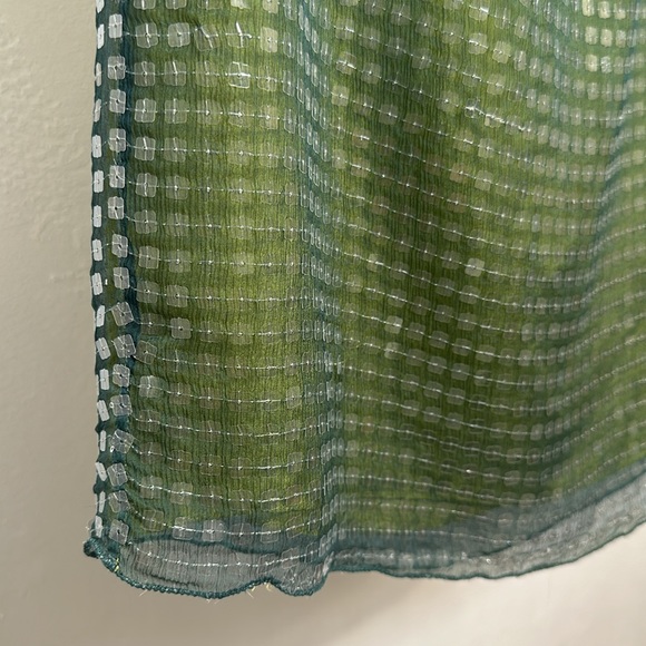 NWT Max Studio Special Edition 100% Silk Sequin Lined Green Mini Dress Sz XS - Picture 9 of 13